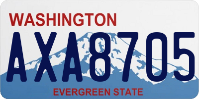 WA license plate AXA8705