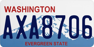 WA license plate AXA8706