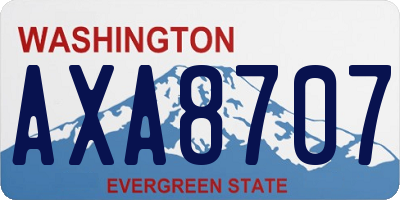 WA license plate AXA8707