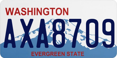 WA license plate AXA8709