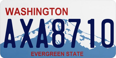 WA license plate AXA8710