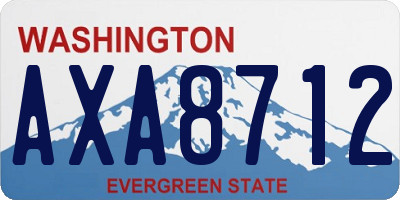 WA license plate AXA8712