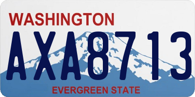 WA license plate AXA8713