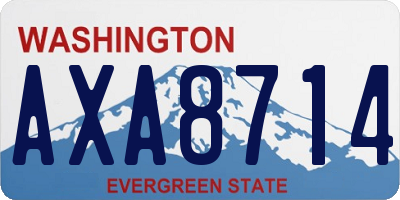 WA license plate AXA8714