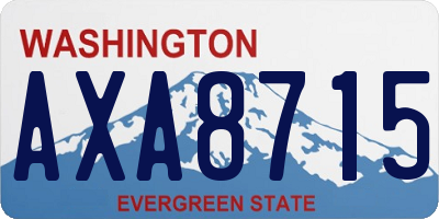 WA license plate AXA8715