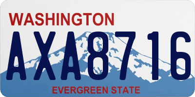 WA license plate AXA8716