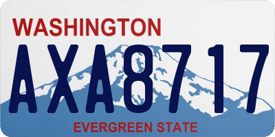 WA license plate AXA8717