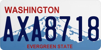 WA license plate AXA8718