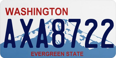 WA license plate AXA8722