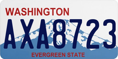 WA license plate AXA8723
