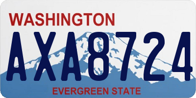 WA license plate AXA8724