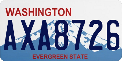 WA license plate AXA8726