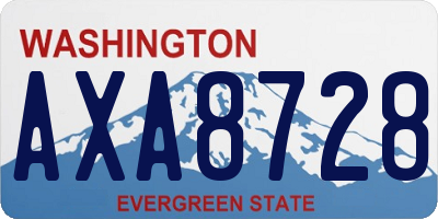 WA license plate AXA8728
