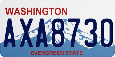 WA license plate AXA8730