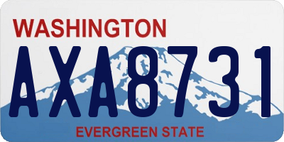 WA license plate AXA8731