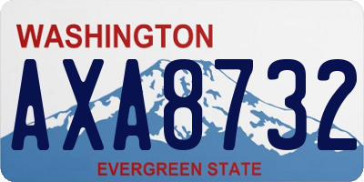 WA license plate AXA8732