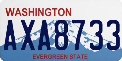 WA license plate AXA8733