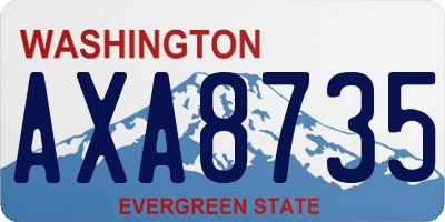 WA license plate AXA8735