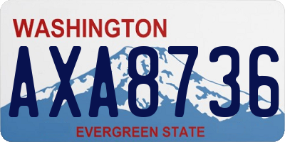 WA license plate AXA8736