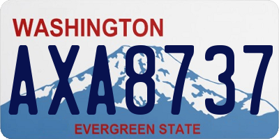 WA license plate AXA8737