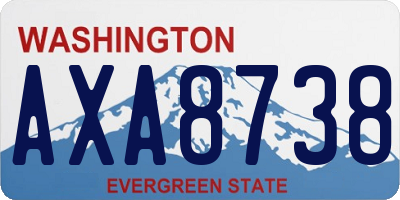 WA license plate AXA8738