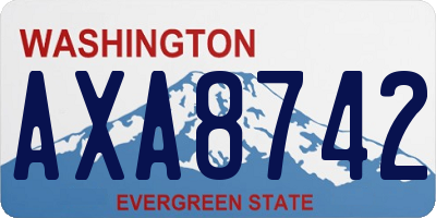 WA license plate AXA8742