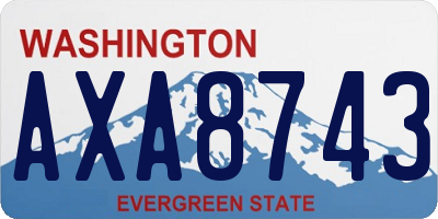 WA license plate AXA8743