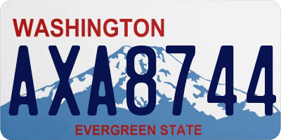 WA license plate AXA8744