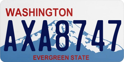WA license plate AXA8747