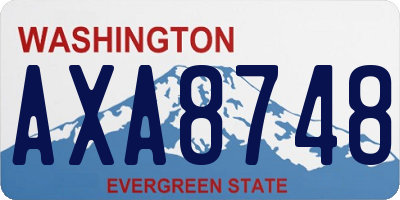 WA license plate AXA8748
