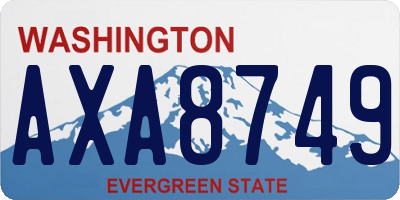 WA license plate AXA8749