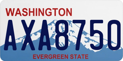 WA license plate AXA8750