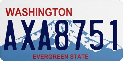 WA license plate AXA8751