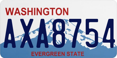 WA license plate AXA8754