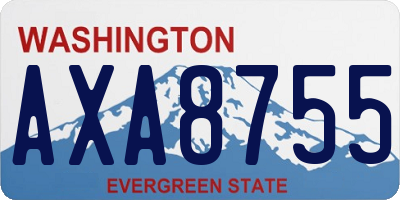 WA license plate AXA8755