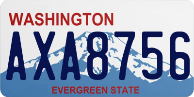 WA license plate AXA8756