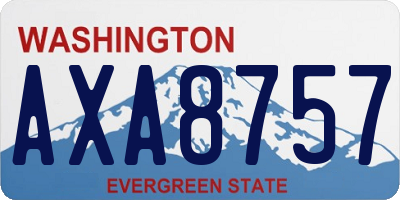 WA license plate AXA8757