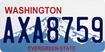 WA license plate AXA8759