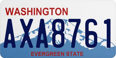 WA license plate AXA8761