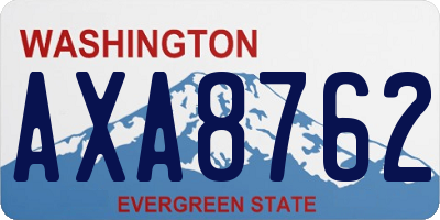 WA license plate AXA8762