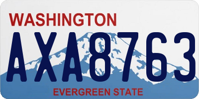 WA license plate AXA8763