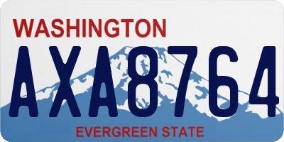 WA license plate AXA8764
