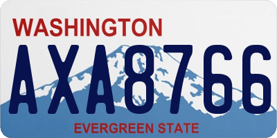 WA license plate AXA8766