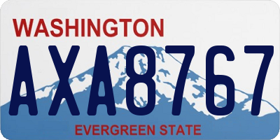 WA license plate AXA8767