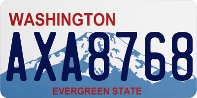 WA license plate AXA8768