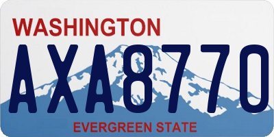 WA license plate AXA8770