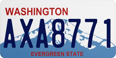 WA license plate AXA8771