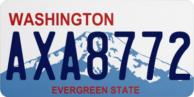 WA license plate AXA8772