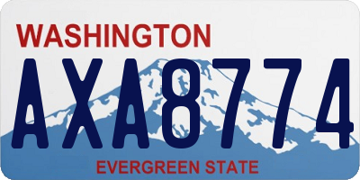 WA license plate AXA8774