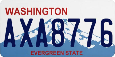 WA license plate AXA8776
